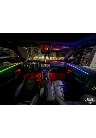 Araç İçi Ambiyans Led Seti Rgb 64 Renk Bluetooth Destekli Müzik Duyarlı Evrensel İç Ortam Aydınlatma Komple Set 1 Adet