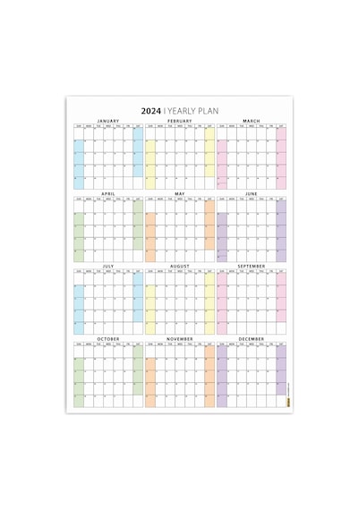 2026 Amerikan Standardı Takvim, Yıllık Planlayıcı Duvar Takvimi, Sunday Start Wall Planner