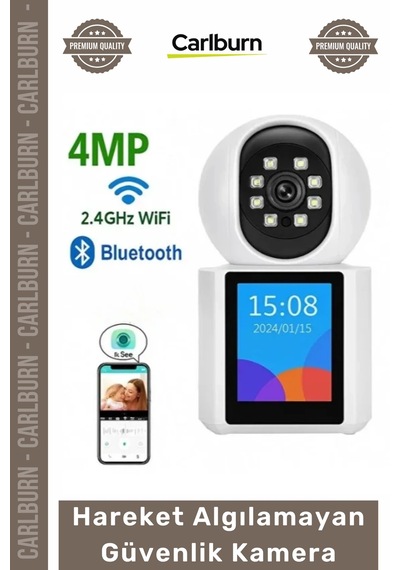 Kamera Akıllı Ev 24 Ghz Wifi 4mp Yüksek Çözünürlük Hareket Algılama Uzaktan Erişim Güvenlik Kamera