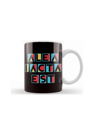 Alea Iacta Est Latin Language Phrase Motivation Saying Dice Kupa Bardak Porselen Karışık
