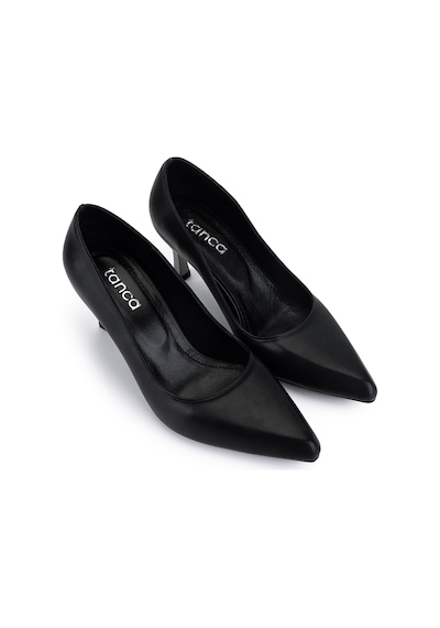 Tamer Tanca Kadın Vegan Siyah Stiletto Ayakkabı 911 225 Bn Ayk Y22 Sıyah Cılt Siyah