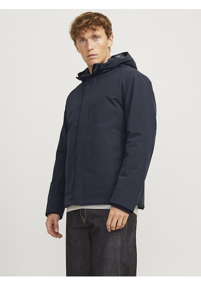 Jack & Jones Jack Jones Erkek Su Geçirmez Kapüşonlu Mont 12258405 Koyu Lacivert