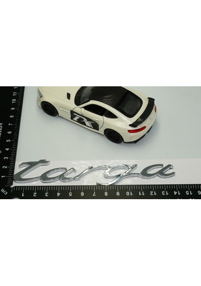 Dk Porsche Targa Bagaj 3m 3d Gümüş Krom Abs Yazı Logo Amblem