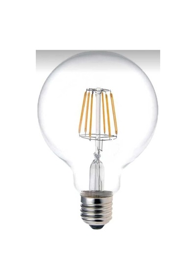 Tr G95 Rustik Led Ampül, Şeffaf Camlı, Sarı Işık, E27 Duy Diğer