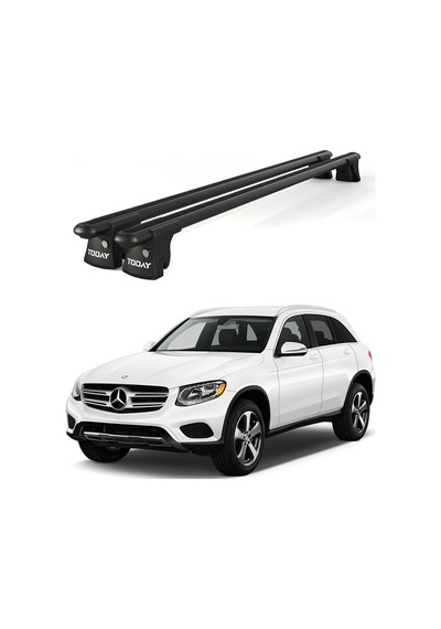 Trio-ıı Mercedes-benz Glc 2016 Ve Sonrası Uyumlu Siyah Kilitli Ara Atkı 120cm Port Bagaj Tavan Barı