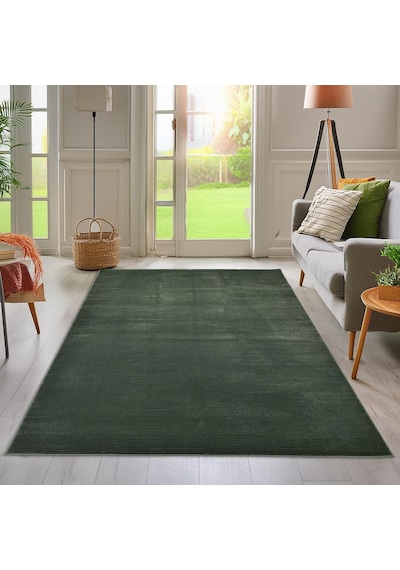 Latte Yumuşak Peluş Yeşil Çocuk Odası Oturma Odası Salon Mutfak Halısı K121a Haki