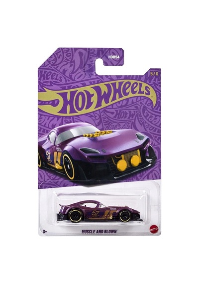 Hot Wheels Silver Series Muscle And Blown - 57. Yıl Hdh54 Mor-altın 1/64 Diecast Model Araba Çok Renkli
