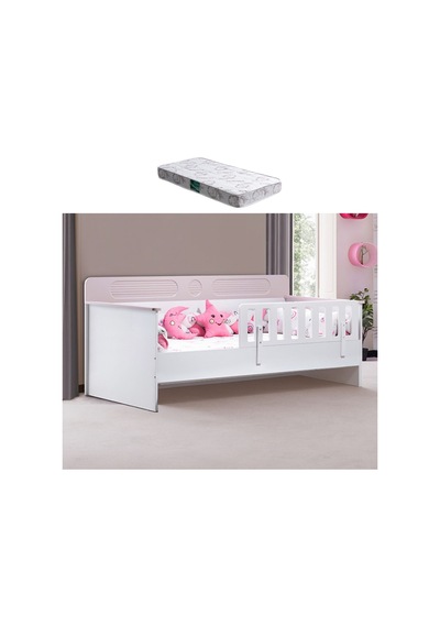Karyola, Flora Montessori Karyola - Pembe + 1 Adet Comfort Yatak