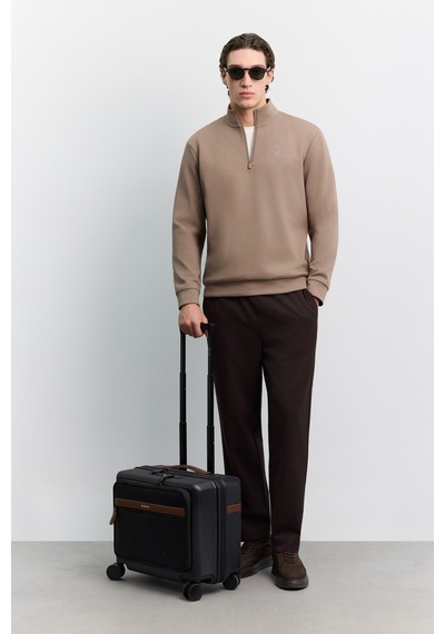 Avva Erkek Vizon Dik Yaka Fermuarlı Baskılı Kolay Ütülenen Pamuklu Regular Fit Sweatshirt A62y1310 Avva Erkek Vizon Dik Yaka Fermuarlı Baskılı Kolay Ütülenen Pamuklu Regular Fit Sweatshirt A62y1310