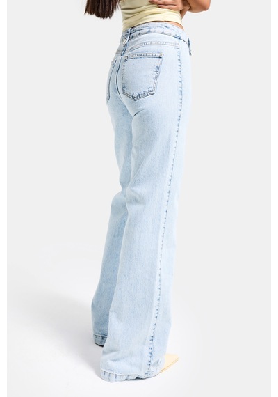Itsbasic Kadın Ice 3s6-3 Flare Fit Komfort Kumaş Fermuar Detaylı Tasarım Denim Jean Ice Kot Itsbasic Kadın Ice 3s6-3 Flare Fit Komfort Kumaş Fermuar Detaylı Tasarım Denim Jean Ice Kot