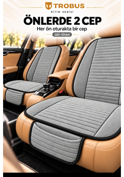 Trobus Ritim Audi A3 2016-2020 Baby Face 7'li Koltuk Minderi Gri Siyah