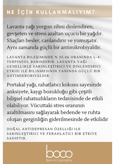 Boco Born In Cosmetics Lavanta + Portakal Saf Aromaterapi Uçucu Yağı 2 x 10 ML