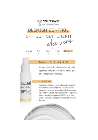Spf 50+ Aloe Vera Nemlendiricili Güneş Kremi 50 Ml