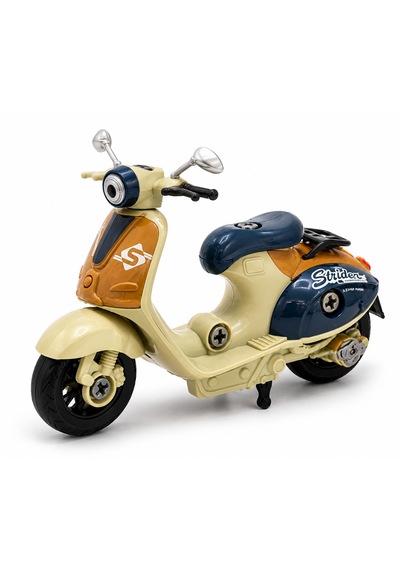 18 Cm Vespa Görünümlü Oyuncak Scooter Mor - Turuncu