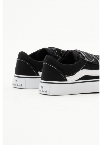 Tonny Black Çocuk Unisex Siyah Kauçuk Taban Keten Cırtlı Spor Ayakkabı Tbh1461 101 Siyah