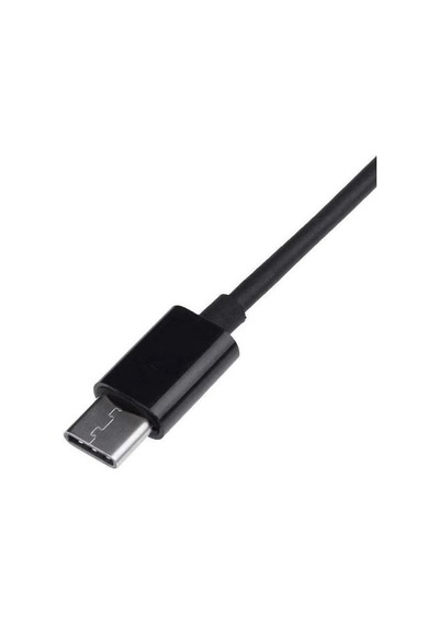 Ayex Typ-C için 3.5Mm Kulaklık ve Mikrofon Adaptörü Siyah