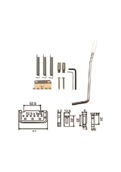 Valencia Ebr4cr Elektro Tremolo Köprü kol Set Krom Dr.Parts 87 MM