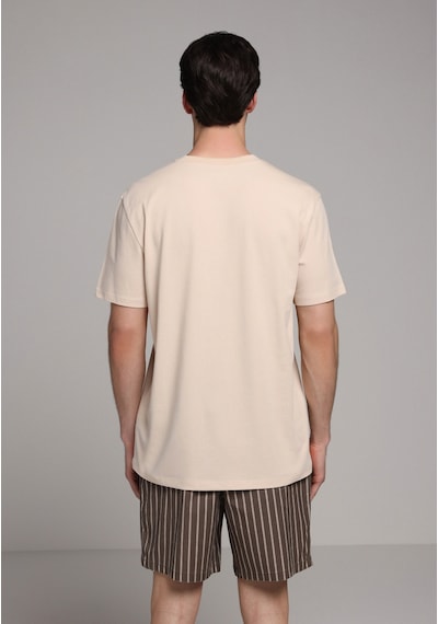 Colin's Colins Regular Fit Yuvarlak Yaka Düz Erkek Bej Kısa Kol Tişört Cl1078536 Q1.v2 Beı