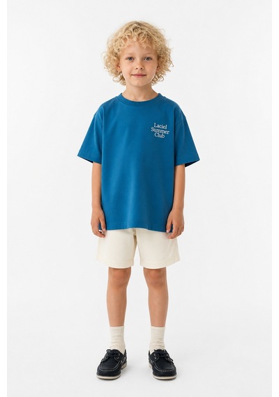 Eray Alp Kids Unisex Çocuk Mavi Tişört Şort Takımı Yazlık Günlük Model