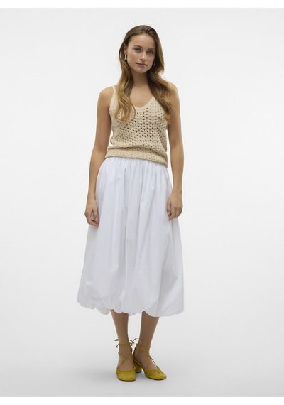 Vero Moda Ekru Kadın Kazak Vmregına Sl V-neck Top Krem