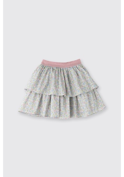 Panço Liberty Kumaş Kız Çocuk Etek Pembe