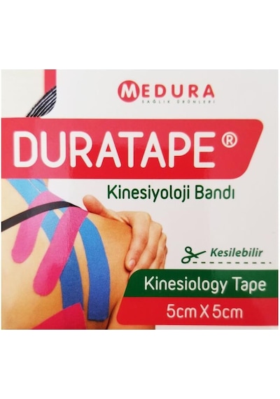 Duratape Kinesio Tape Tex Bant Siyah Sporcu  Bandı 5cmX5m