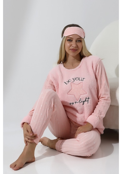 Wordex Fawn 5018 Peluş Welsoft Polar Kışlık Yıldızlı Yumoş Kadın Pijama Takımı Toz Pembe Wordex Fawn 5018 Peluş Welsoft Polar Kışlık Yıldızlı Yumoş Kadın Pijama Takımı Toz Pembe