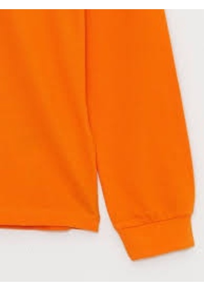 Waynap Unisex Uzun Kol Lakos Polo Yaka Okul Tshirt Turuncu