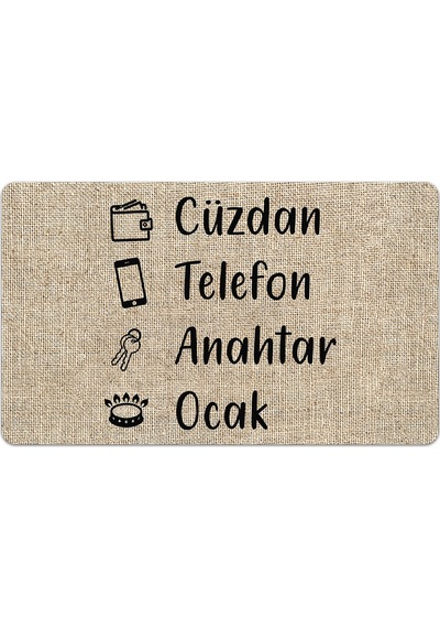 Evaşk Kapı Önü Paspası Vinil Kaymaz Tabanlı 45 X 70 Evaşkdm12112