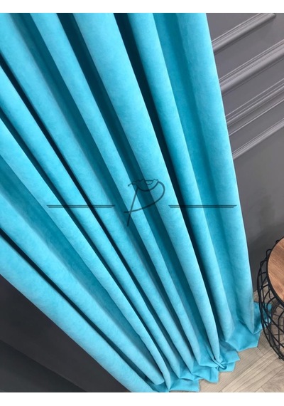 Fon Perde Brillant Marka Panama Desen Turkuaz
