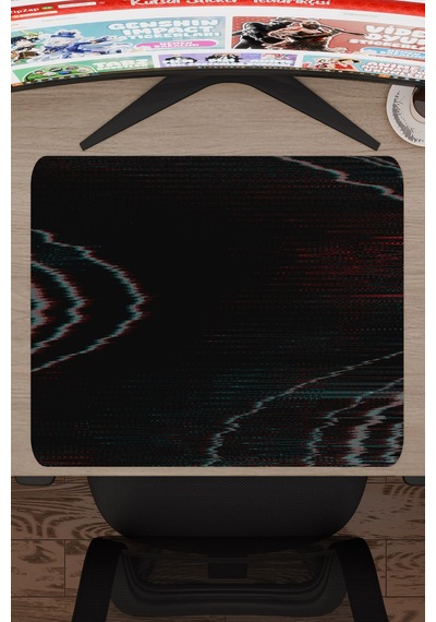 Glitch Kaymaz Dikişli Kauçuk Oyuncu Mousepad V3 - 48x40 Xl Gaming Mouse Pad Fare Altlığı