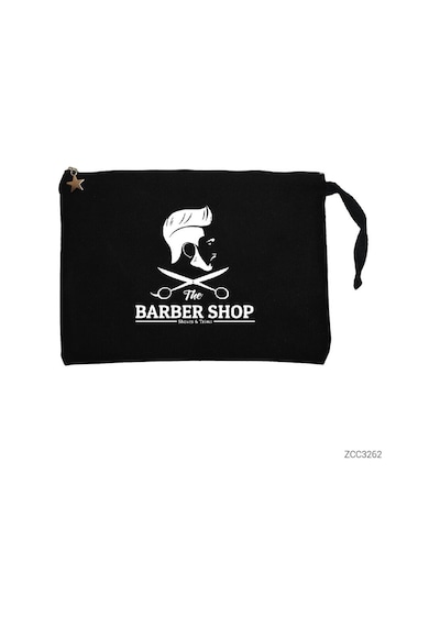 Zepplin Giyim The Barber Shop Siyah Clutch Astarlı Cüzdan / El Çantası Siyah