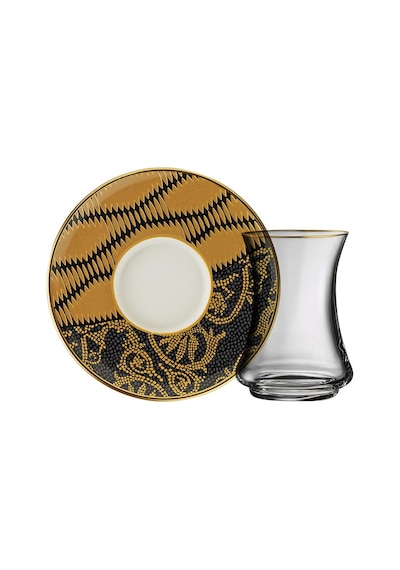 Sandro Moreno 1453 Kariye Line Gold 12 Parça 6 Kişilik Çay Seti 110 Ml Renkli