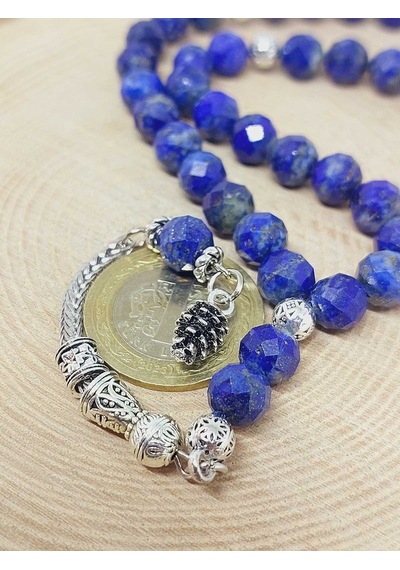Yasamtohumu Lapis Taşı Üst Segment Faset Kesim 33lük Tesbih 8mm 54330 Çok Renkli