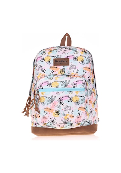Kaukko Safari Sırt Çantası Black Flowers K1449