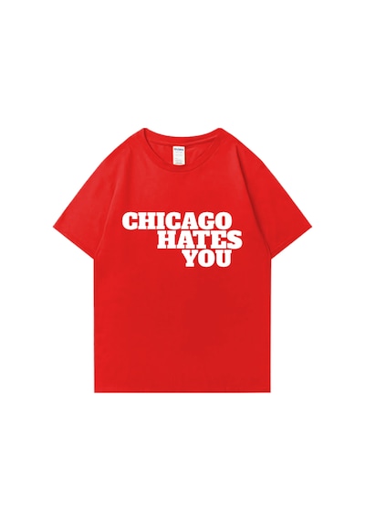 Flood Of Style Şef Keef Chicago Sen Hates Aynı Stil T-shirt Erkek Kadın Rap Moda Hip Hop Büyük Boy Stre Kırmızı
