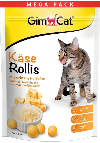 Gimcat Kase Rollis Cheezies Peynirli Tahılsız Ve Şekersiz Kedi Ödül Maması 425 Gr