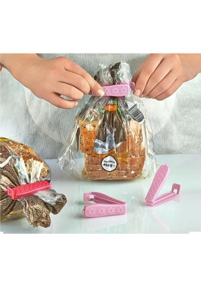 Poşet Klipsi 6 Adet Plastik 10 X 15 Çok Renkli Diğer