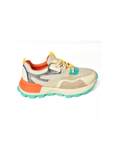 Fox Shoess312214109 Bej Kalın Tabanlı Spor Ayakkabı Sneakers Bej