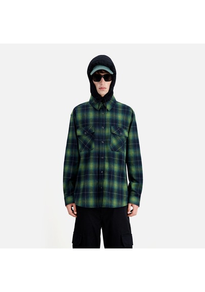 The Kooples Erkek Ekose Yeşil Gömlek