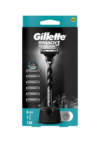 Gillette Mach3 Kömür Makine + 6 Yedek Tıraş Bıçağı - 2 Adet Tarı