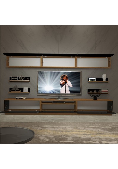 Decoraktiv Trendstyle 8y Slm Tv Ünitesi Tv Sehpası Ceviz - Siyah