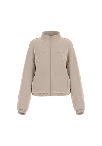 Guess Couture Taşlı Regular Fit Dik Yaka Kadın Mont V4bl03k0232 Bej