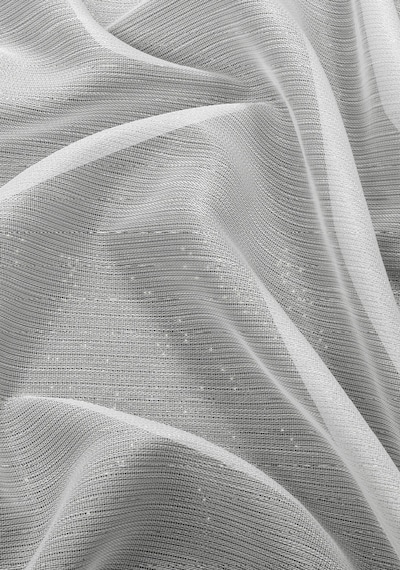 Gauze Fabric Design Lüks İpeksi Dokulu Simli Bambu Kırışmaz Ütü Gerektirmez Optik Beyaz 100 X 250 Sık Pile 1 X 3 Yüksek Kaliteli Tül Perde
