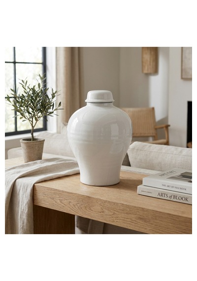 Terra Cotta Dekoratif Vazo Büyük Boy Toprak Vazo Beyaz Modern Salon Sehpa Masa Üstü Ev Dekoru 38 Cm Altın - Beyaz Terra Cotta Dekoratif Vazo Büyük Boy Toprak Vazo Beyaz Modern Salon Sehpa Masa Üstü Ev Dekoru 38 Cm Altın - Beyaz