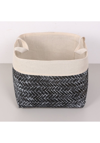 Humi 36x36x28 Cm Doğal Bambu L Sepet Gri