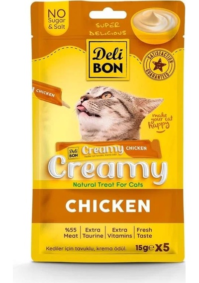 Delibon Creamy Ödül Maması Tavuklu 15gr 5li Paket