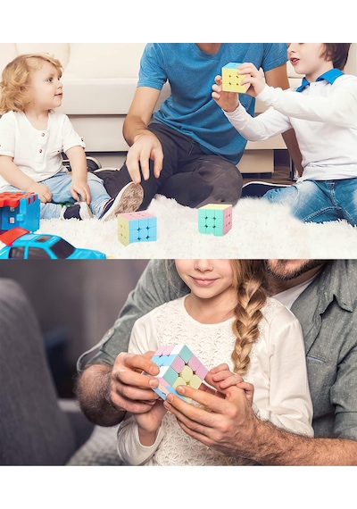 Speed Cupe Rubik Küp Zeka Küpü 3x3 Pastel Renkler Hız Küpü,fidget Oyuncak Seyahat Zeka Oyunu