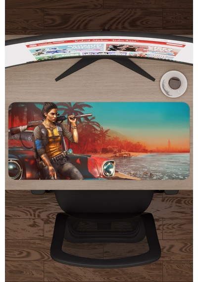 Far Cry Kaymaz Dikişli Kauçuk Oyuncu Mousepad V2 - 70x30 Xl Gaming Mouse Pad Fare Altlığı