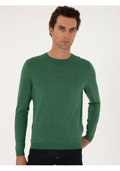 Cacharel Açık Yeşil Slim Fit Yün Karışımlı Bisiklet Yaka Basic Triko Kazak Acık Yesıl Cacharel Açık Yeşil Slim Fit Yün Karışımlı Bisiklet Yaka Basic Triko Kazak Acık Yesıl